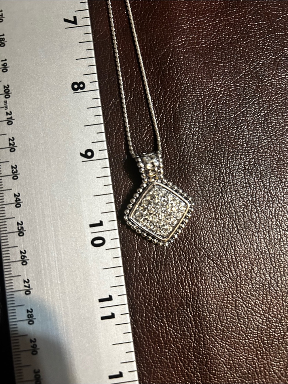 VINTAGE ESTATE SIGNED ROMAN CZ PENDANT 18" NECKLACE!